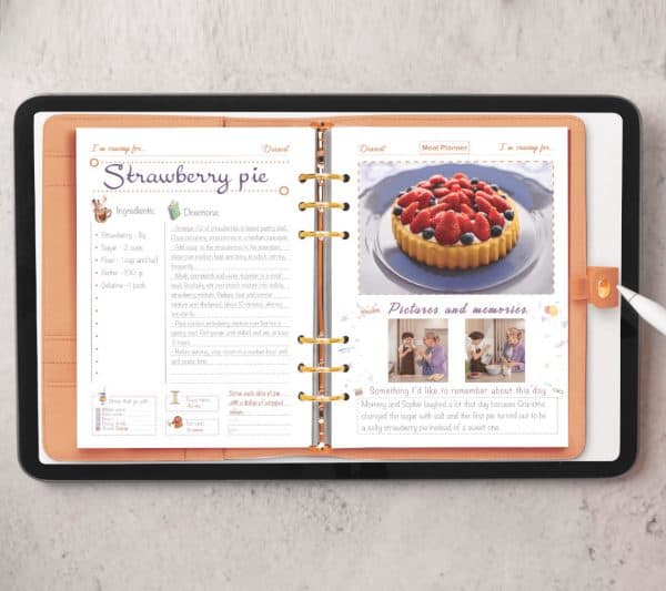 Recipe Blank Book for Tablet, Orange