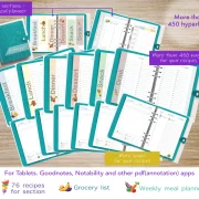 Recipe Blank Book for Tablet, Blue