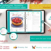 Recipe Blank Book for Tablet, Blue