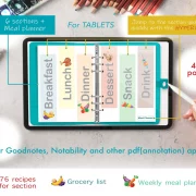 Recipe Blank Book for Tablet, Blue