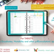 Recipe Blank Book for Tablet, Blue