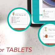 Recipe Blank Book for Tablet, Blue