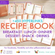 Recipe Blank Book for Tablet, Orange