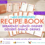 Recipe Blank Book for Tablet, Orange