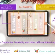 Recipe Blank Book for Tablet, Orange