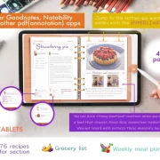 Recipe Blank Book for Tablet, Orange