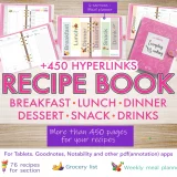 Recipe Journal for Tablet, Pink
