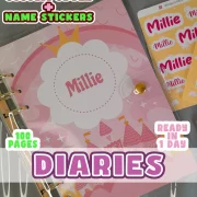 Personalised Diary for children + Stickers