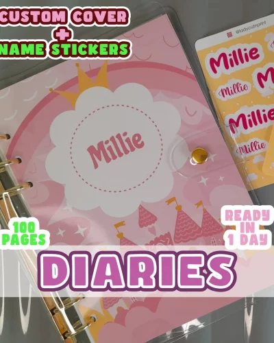 Personalised Diary for children + Stickers