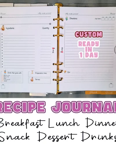 Recipe Journal Custom