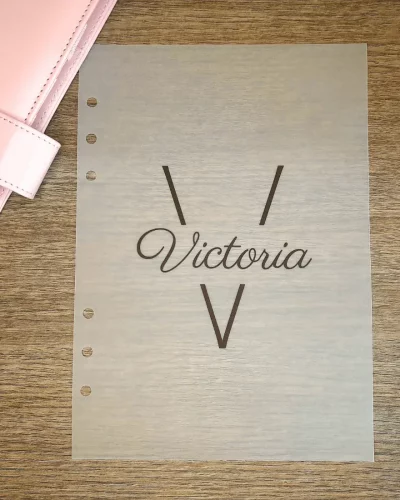 Personalised Dashboard on Vellum for Planner 2024 – A5/A6