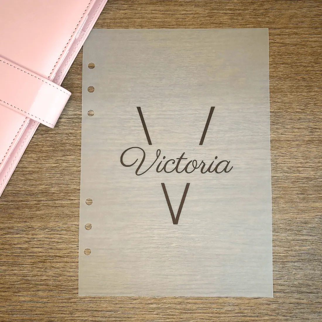 Personalised Dashboard on Vellum for Planner 2024 – A5/A6