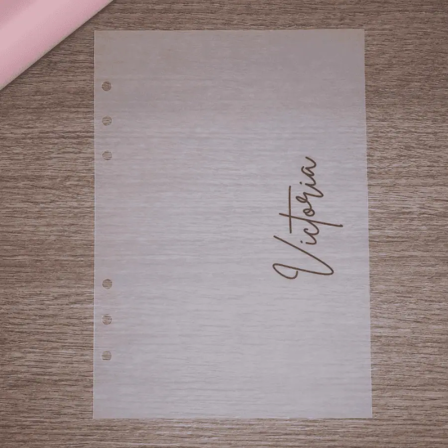 Personalised Dashboard on Vellum for Planner 2024 – A5/A6