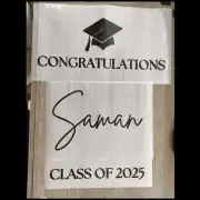 Vinyl decal sticker personalised – for weddings , balloons, birthdays, boards