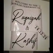 Vinyl decal sticker personalised – for weddings , balloons, birthdays, boards