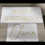 Vinyl decal sticker personalised – for weddings , balloons, birthdays, boards