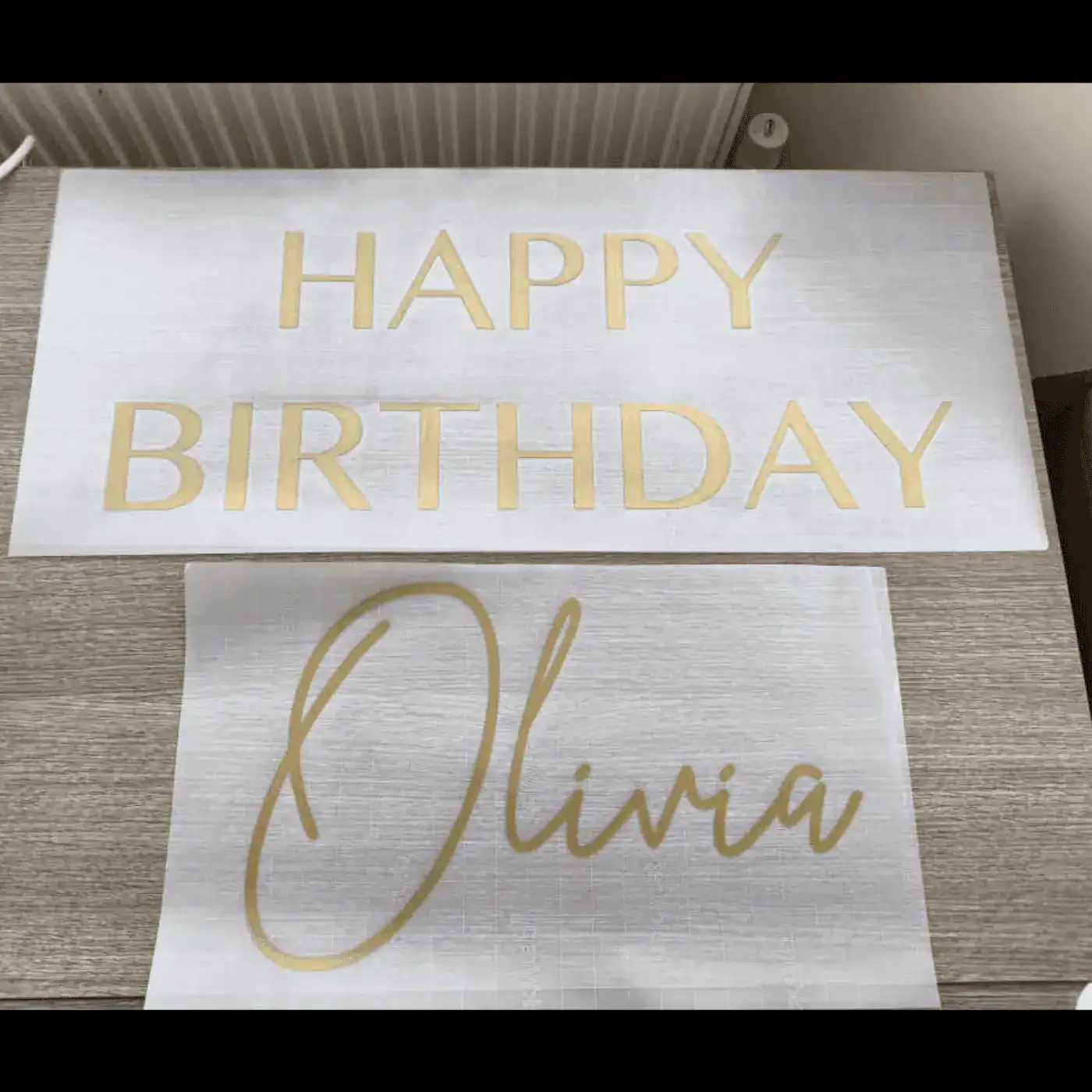 Vinyl decal sticker personalised – for weddings , balloons, birthdays, boards