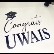 Vinyl decal sticker personalised – for weddings , balloons, birthdays, boards