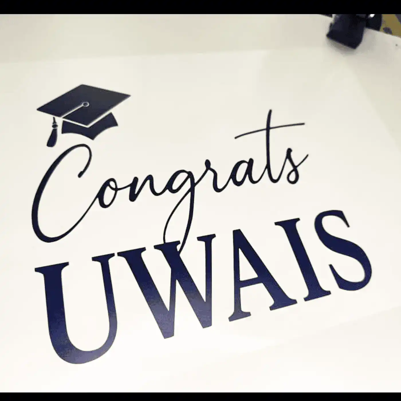 Vinyl decal sticker personalised – for weddings , balloons, birthdays, boards