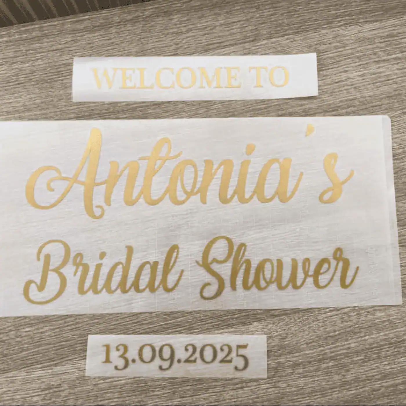 Vinyl decal sticker personalised – for weddings , balloons, birthdays, boards