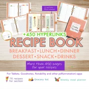 Recipe Journal for Tablet – Extra Space – Salmon