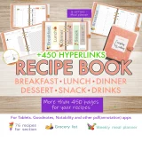 Recipe Journal for Tablet – Extra Space – Salmon