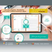 Recipe Journal for Tablet – Extra Space – Salmon