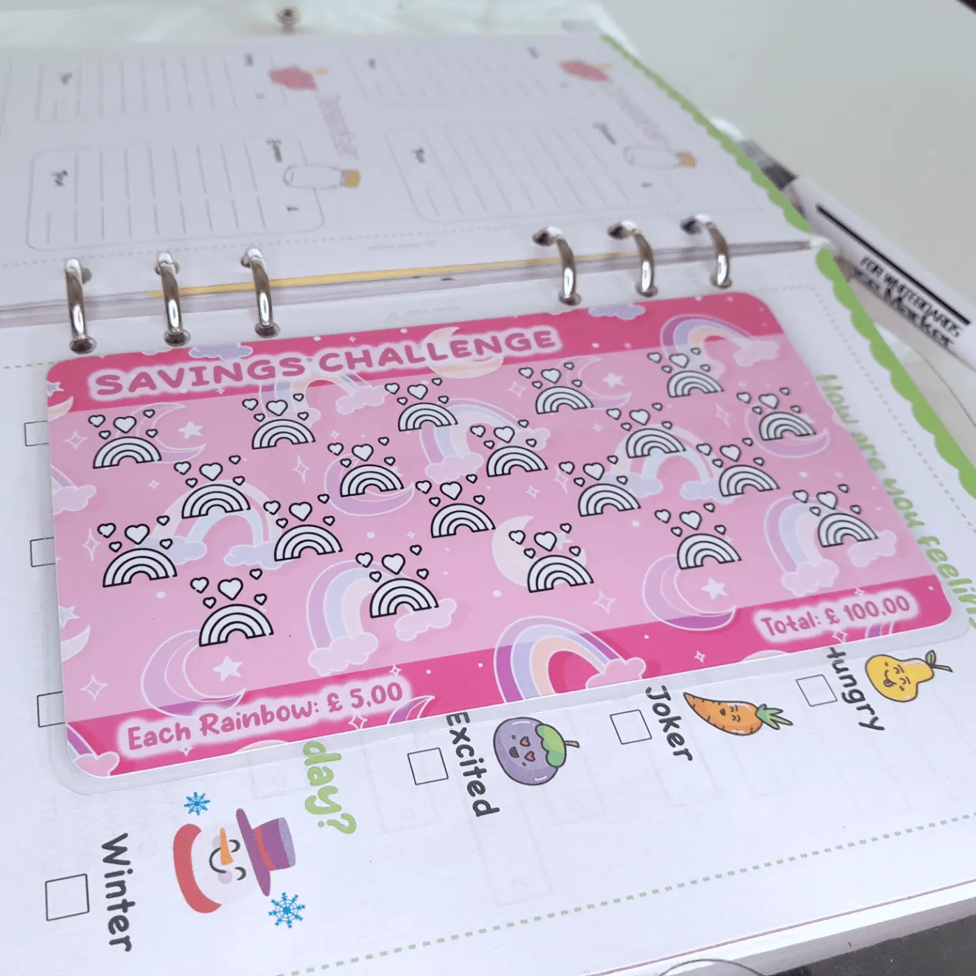 Children’s Savings Challenge – For A6/A5 Binders