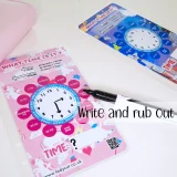 Telling time clock – For children – Write and rub it out