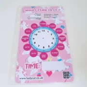 Telling time clock – For children – Write and rub it out