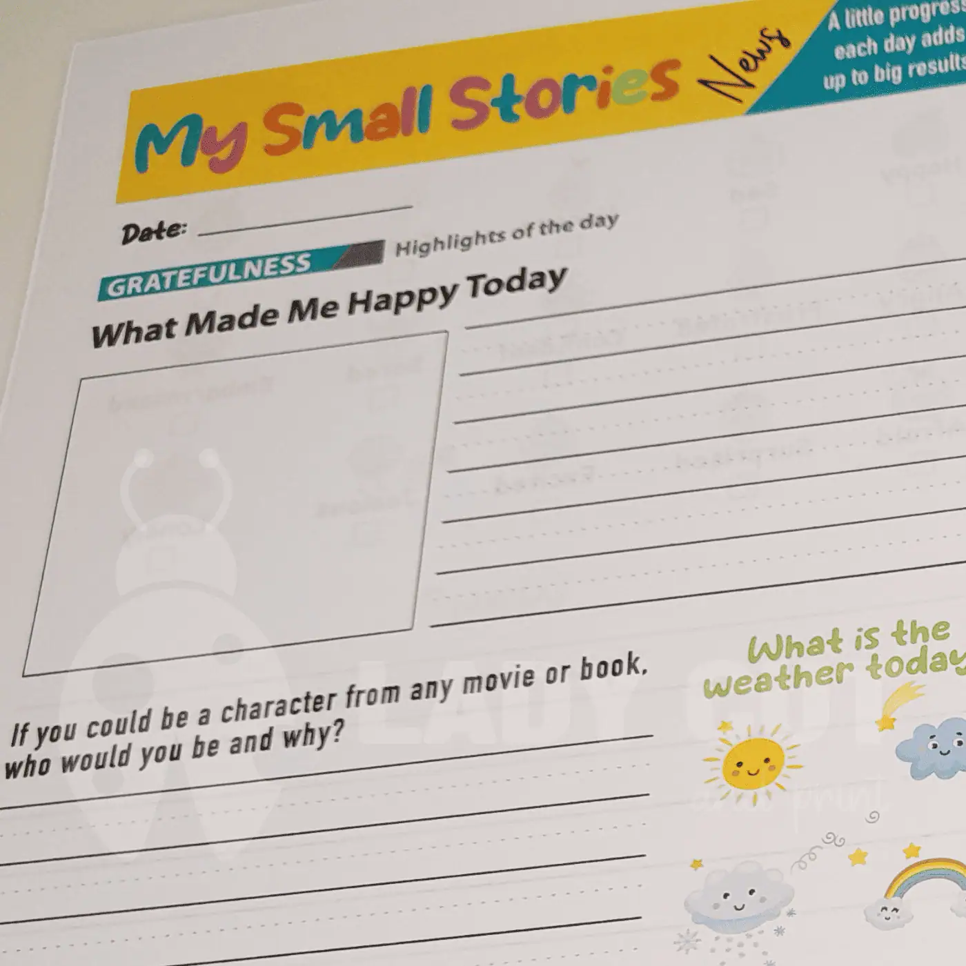 My Small Stories –  Personalised diary  focused on the child’s feelings