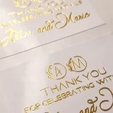 Sticker Labels with Gold Foil