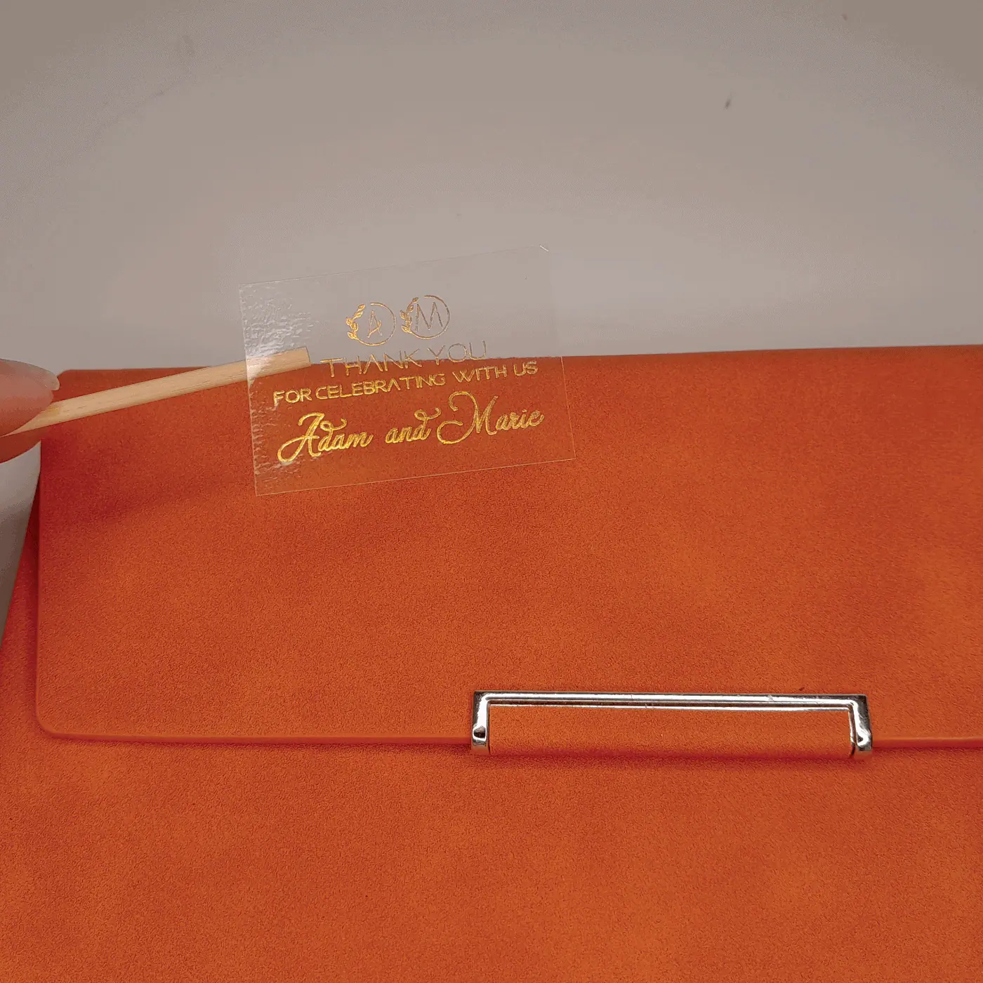 Sticker Labels with Gold Foil – White or Clear – For Wedding, Baptism, Birthday, Logotype and more