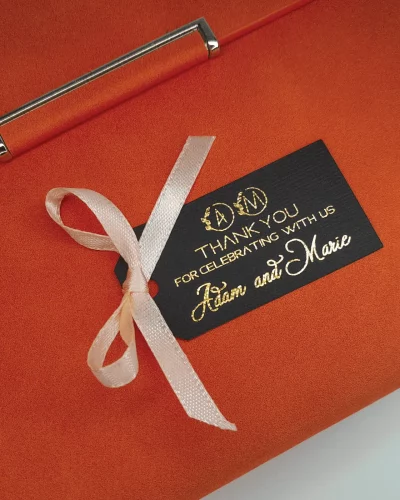 Custom Gold Text Tags – Elevate Your Special Occasion with Elegance!