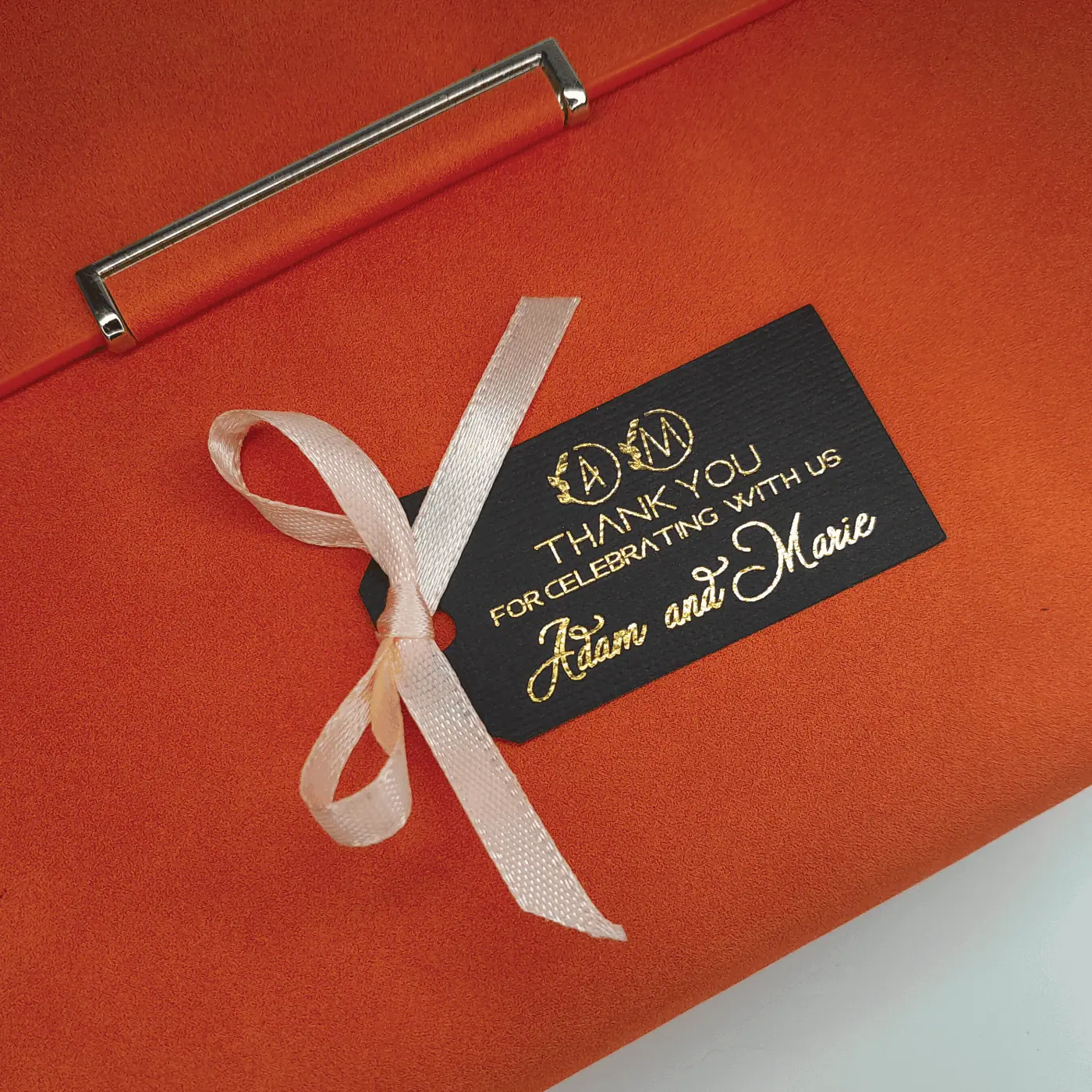 Custom Gold Text Tags – Elevate Your Special Occasion with Elegance!