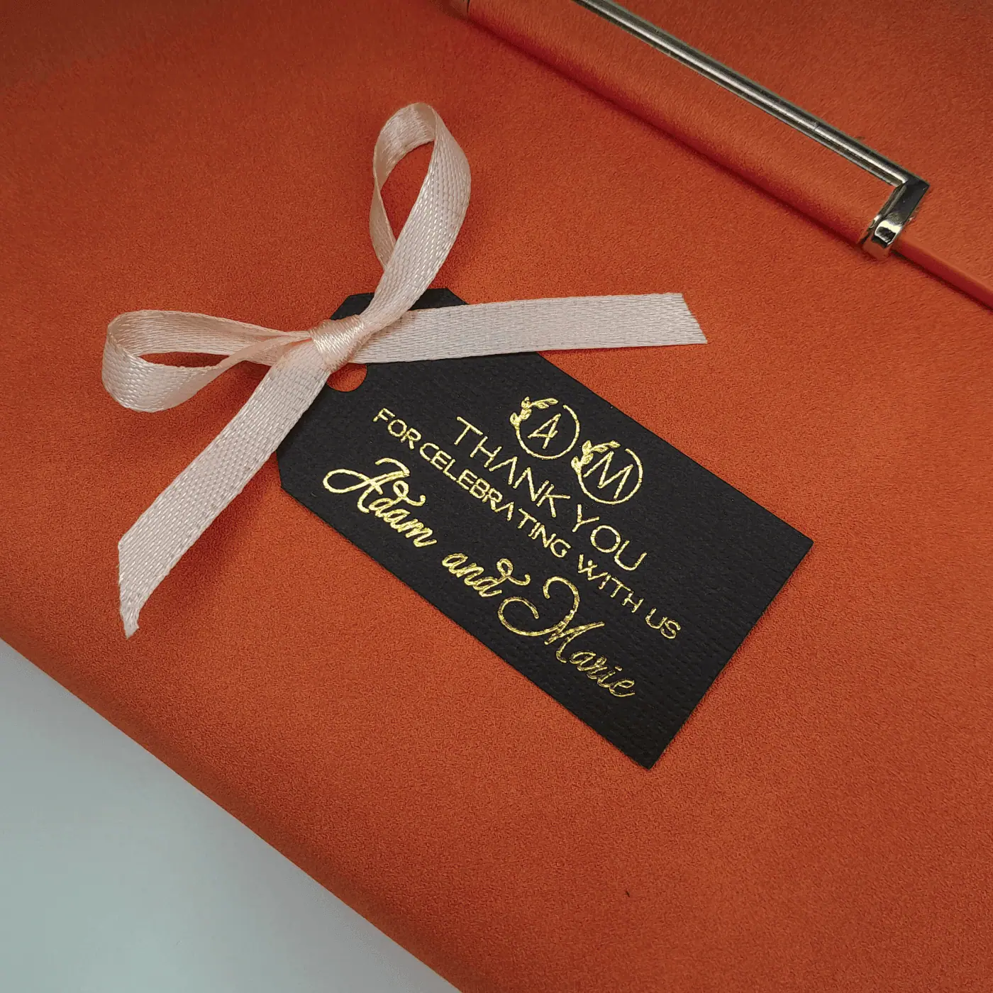 Custom Gold Text Tags – Elevate Your Special Occasion with Elegance!