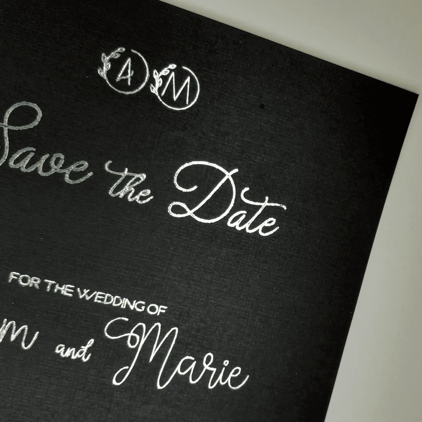 Custom Save the date – Gold or Silver