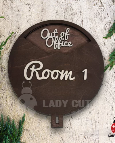 Office Sign – SVG & XCS File for Laser Cutting, Cricut/Silhouette machines