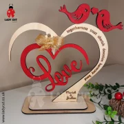 Valentine’s Day Wood Decoration – SVG & XCS File for Laser Cutting