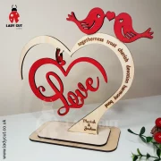 Valentine’s Day Wood Decoration – SVG & XCS File for Laser Cutting