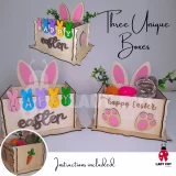 3 Easter Bunny Gift Boxes/Basket