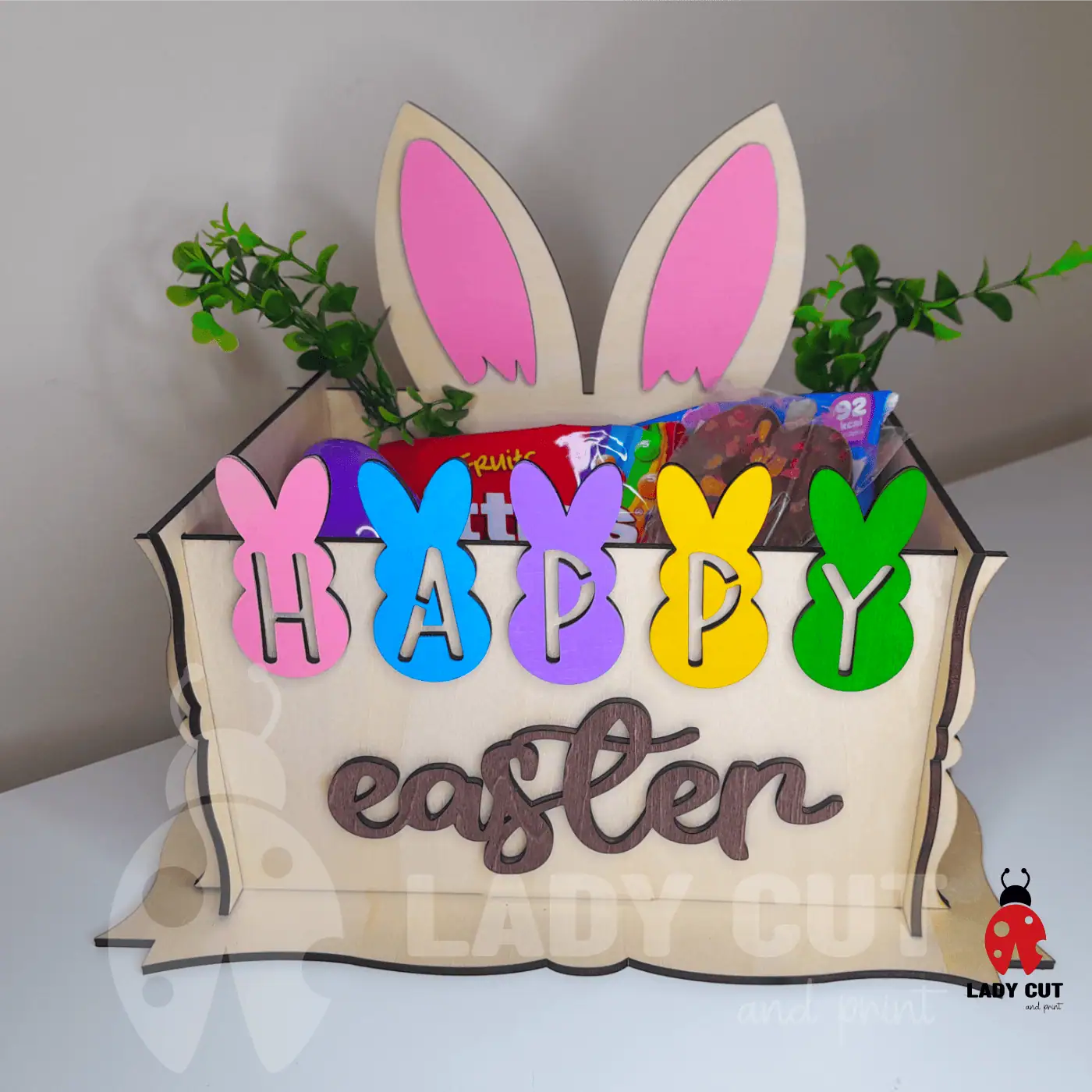 3 Easter Bunny Gift Boxes/Basket – SVG & XTool Files for Laser Cutting