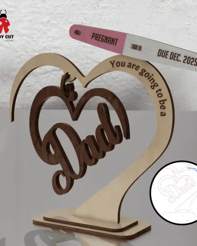 Dad To Be – Pregnancy Reveal Ornament (SVG + xTool File)