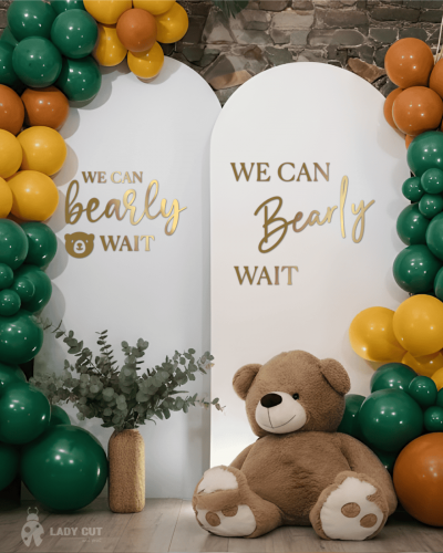 Baby Shower Vinyl decal – Wall sticker – We can Bearly wait