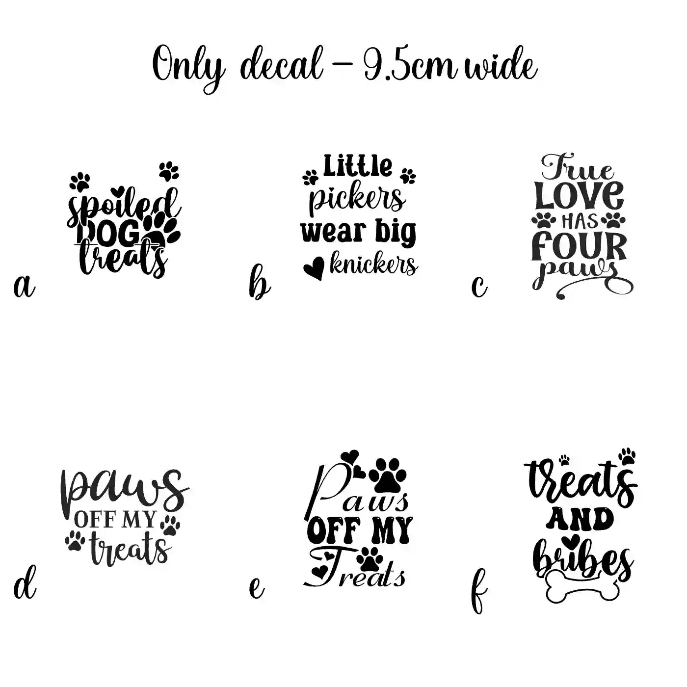 Vinyl decal sticker for Dog Treat jar