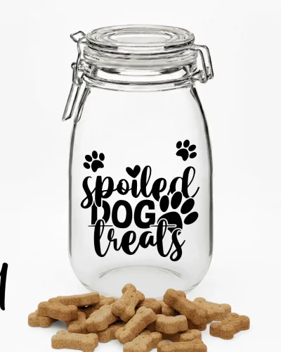 Vinyl decal sticker for Dog Treat jar
