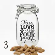 Vinyl decal sticker for Dog Treat jar