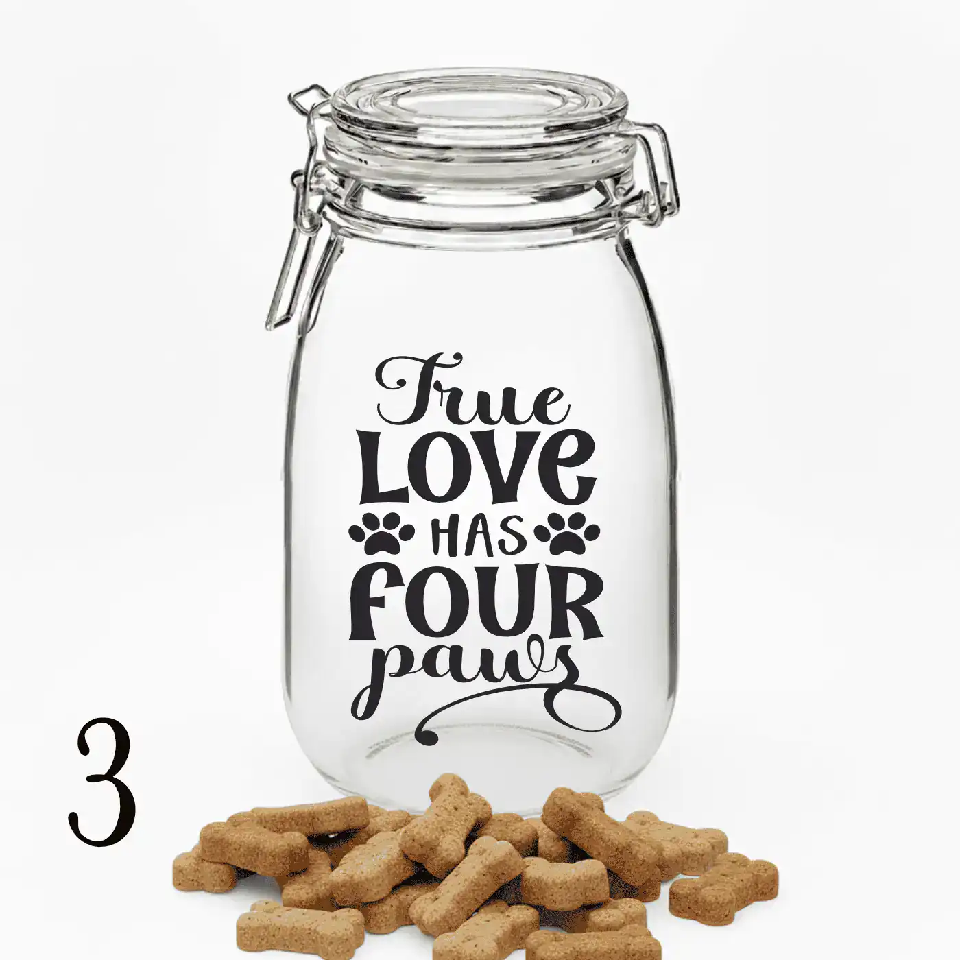 Vinyl decal sticker for Dog Treat jar