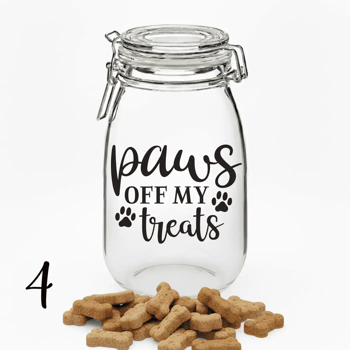Vinyl decal sticker for Dog Treat jar