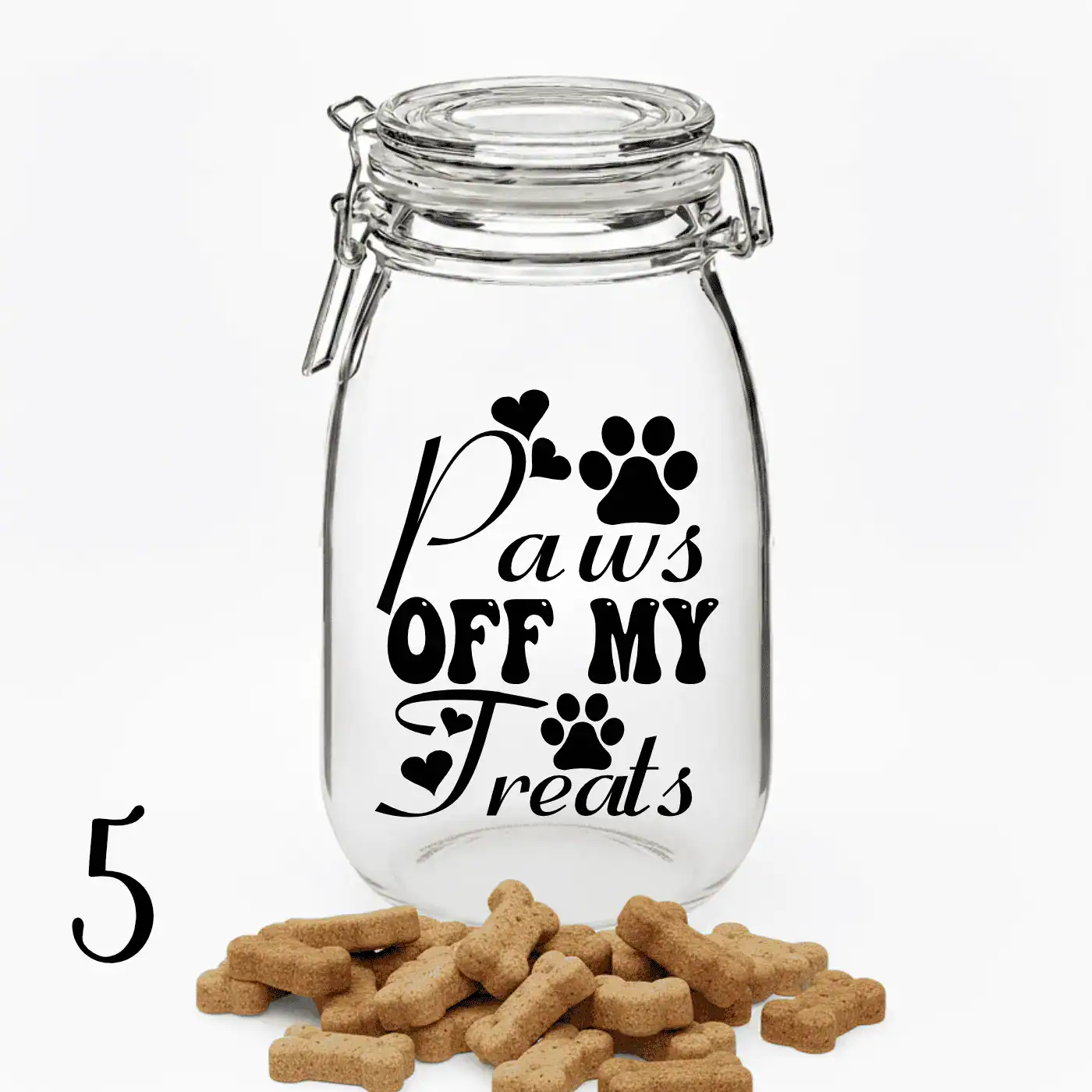 Vinyl decal sticker for Dog Treat jar